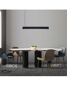 Lampa Wisząca Ibros 18W LED - Czarna Metalowa Lampa Nowoczesna do Salonu, Kuchni, Biura i Sypialni 2