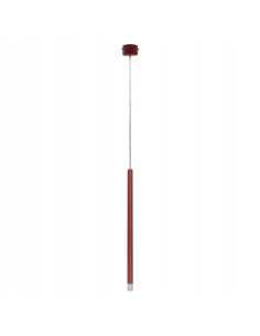 Lampa wisząca Lungo 1 w eleganckim czerwonym metalu z regulacją wysokości - idealna do nowoczesnych wnętrz. 2