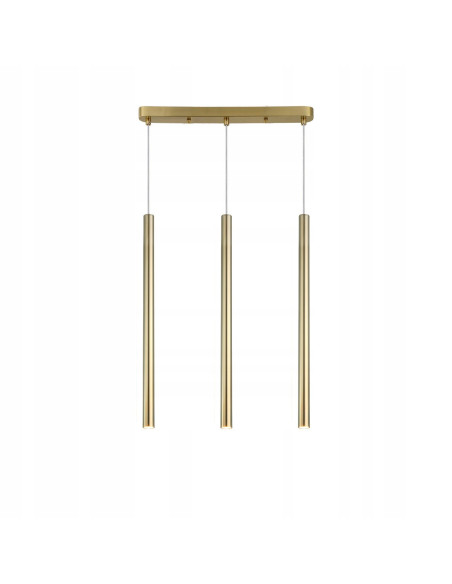 Lampa sufitowa Lungo G9 w złocie - elegancka lampa do jadalni, salonu i biura o nowoczesnym designie
