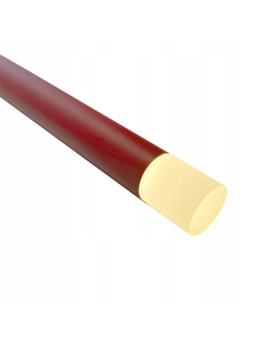 Lampa wisząca Lungo 1 w eleganckim czerwonym metalu z regulacją wysokości - idealna do nowoczesnych wnętrz.