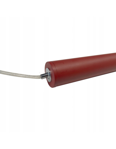 Lampa wisząca Lungo 1 w eleganckim czerwonym metalu z regulacją wysokości - idealna do nowoczesnych wnętrz.