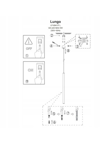 Lampa wisząca Lungo 1 w eleganckim czerwonym metalu z regulacją wysokości - idealna do nowoczesnych wnętrz.