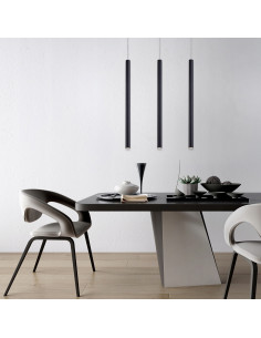 Reflektor sufitowy Lungo - industrialna lampa z 3 źródłami światła, regulowana wysokość, minimalistyczna, czarna 2