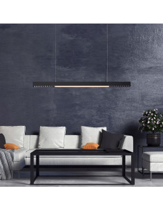 Lampa wisząca LED CCT Cali - czarna, regulowana, nowoczesny design do biura, jadalni, kuchni i salonu 2