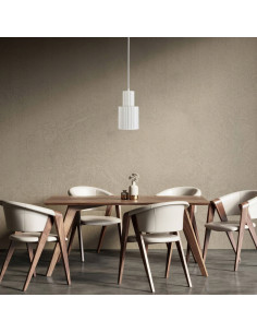 Lampa wisząca Tokio - Elegancka biała tuba z regulacją wysokości, nowoczesny design do każdego wnętrza. 2