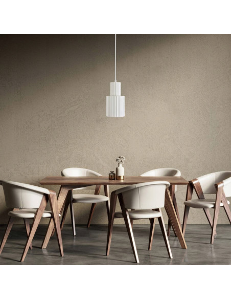 Lampa wisząca Tokio - Elegancka biała tuba z regulacją wysokości, nowoczesny design do każdego wnętrza.