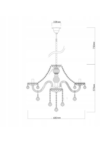 Luksusowy żyrandol Cristallo E14 z 8 źródłami światła – eleganckie oświetlenie w stylu glamour, srebrna konstrukcja