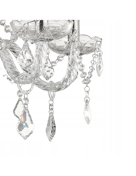 Luksusowy Żyrandol Cristallo z Kryształkami, Regulowana Wysokość, Idealny do Sypialni, Salonu i Jadalni