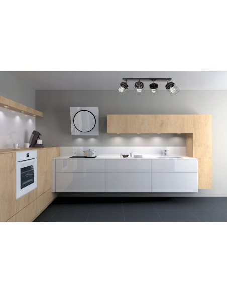 Lampa RASTI 60W z regulacją – nowoczesne oświetlenie do biura i domu w kolorach białym, czarnym oraz metalizowanym