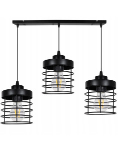 Nowoczesna lampa sufitowa RASTI w kolorze czarnym/białym - regulowana metalowa lampa do biura, jadalni i salonu