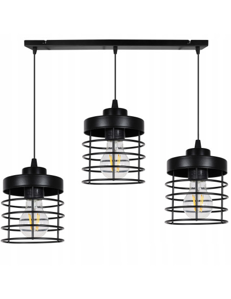 Nowoczesna lampa sufitowa RASTI w kolorze czarnym/białym - regulowana metalowa lampa do biura, jadalni i salonu