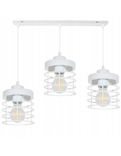 Nowoczesna lampa sufitowa RASTI w kolorze czarnym/białym - regulowana metalowa lampa do biura, jadalni i salonu 2