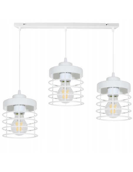 Nowoczesna lampa sufitowa RASTI w kolorze czarnym/białym - regulowana metalowa lampa do biura, jadalni i salonu