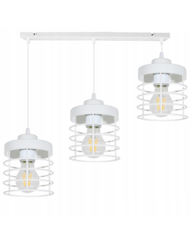 Nowoczesna lampa sufitowa RASTI w kolorze czarnym/białym - regulowana metalowa lampa do biura, jadalni i salonu