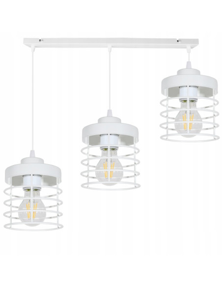 Nowoczesna lampa sufitowa RASTI w kolorze czarnym/białym - regulowana metalowa lampa do biura, jadalni i salonu