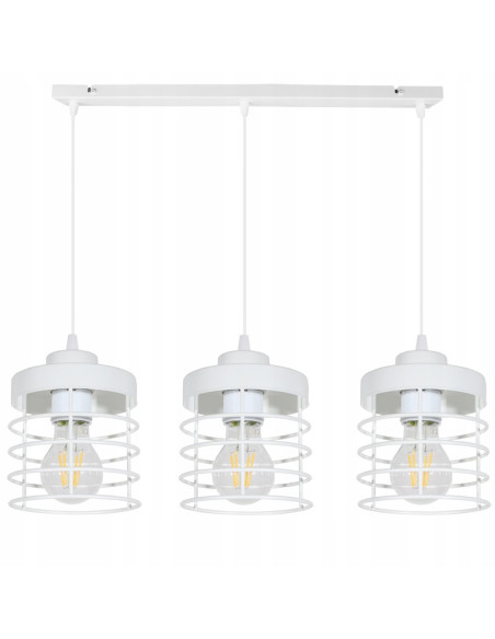 Nowoczesna lampa sufitowa RASTI w kolorze czarnym/białym - regulowana metalowa lampa do biura, jadalni i salonu