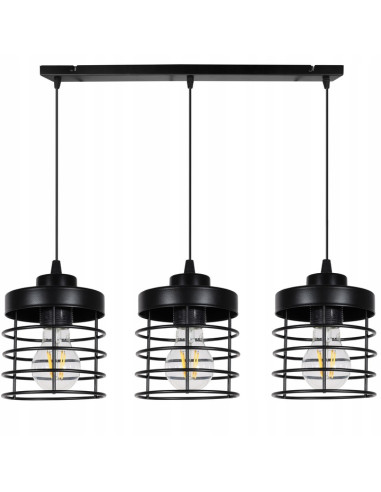 Nowoczesna lampa sufitowa RASTI w kolorze czarnym/białym - regulowana metalowa lampa do biura, jadalni i salonu