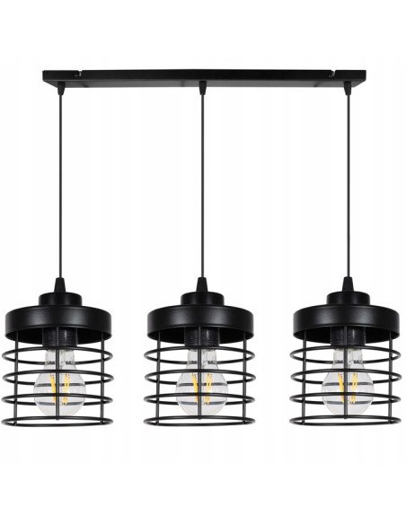 Nowoczesna lampa sufitowa RASTI w kolorze czarnym/białym - regulowana metalowa lampa do biura, jadalni i salonu