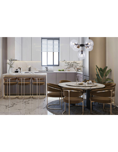 Lampa wisząca IMPERIA z mosiężnymi detalami - elegancka, czarna, 5-punktowa do salonu i sypialni