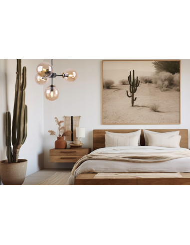 Lampa sufitowa IMPERIA z regulacją, czarna metalowa konstrukcja i miodowe klosze do nowoczesnych wnętrz biurowych.