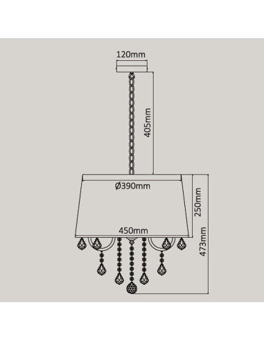 Lampa sufitowa Mona Glamour - elegancki reflektor z pięcioma punktami świetlnymi do stylowych wnętrz.