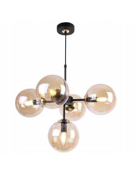 Elegancka lampa wisząca IMPERIA w ciepłych odcieniach szkła - nowoczesny dodatek do jadalni i salonu