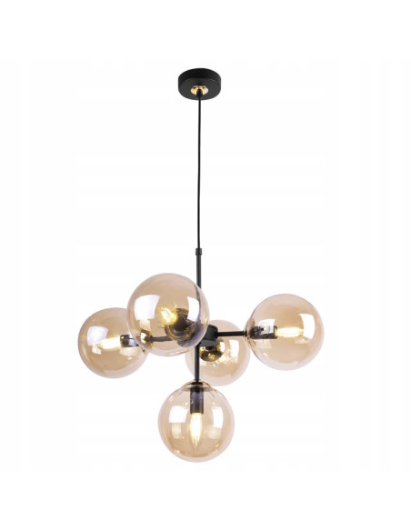 Elegancka lampa wisząca IMPERIA w ciepłych odcieniach szkła - nowoczesny dodatek do jadalni i salonu