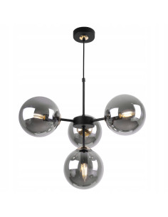 Lampa wisząca IMPERIA – elegancka konstrukcja metalowa z szklanymi kloszami do nowoczesnych wnętrz