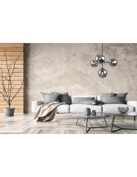 Lampa wisząca IMPERIA – elegancka konstrukcja metalowa z szklanymi kloszami do nowoczesnych wnętrz