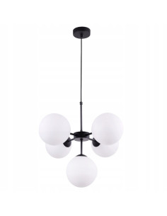 Lampa wisząca IMPERIA 5-punktowa, elegancki design w białym kolorze, idealna do klasycznych i nowoczesnych wnętrz