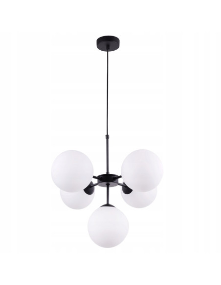 Lampa wisząca IMPERIA 5-punktowa, elegancki design w białym kolorze, idealna do klasycznych i nowoczesnych wnętrz