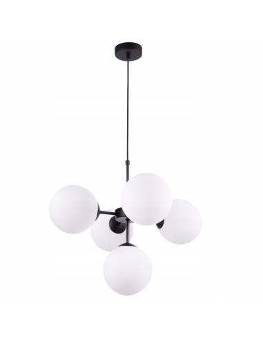 Lampa wisząca IMPERIA 5-punktowa, elegancki design w białym kolorze, idealna do klasycznych i nowoczesnych wnętrz