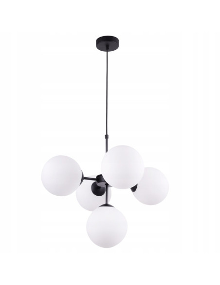 Lampa wisząca IMPERIA 5-punktowa, elegancki design w białym kolorze, idealna do klasycznych i nowoczesnych wnętrz