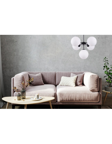 Lampa wisząca IMPERIA 5-punktowa, elegancki design w białym kolorze, idealna do klasycznych i nowoczesnych wnętrz