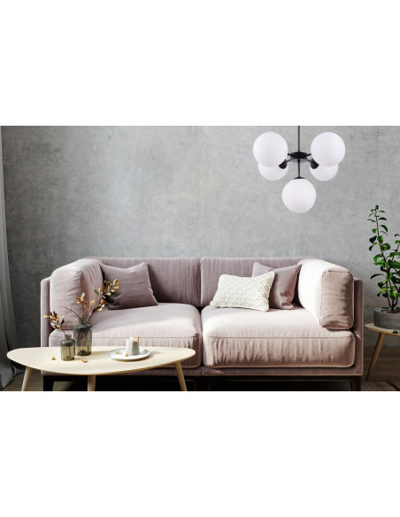 Lampa wisząca IMPERIA 5-punktowa, elegancki design w białym kolorze, idealna do klasycznych i nowoczesnych wnętrz