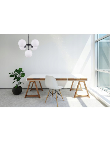 Lampa wisząca IMPERIA 5-punktowa, elegancki design w białym kolorze, idealna do klasycznych i nowoczesnych wnętrz