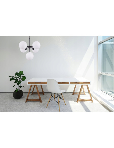 Lampa wisząca IMPERIA 5-punktowa, elegancki design w białym kolorze, idealna do klasycznych i nowoczesnych wnętrz