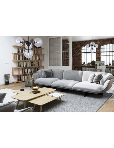 Lampa sufitowa IMPERIA 4-punktowa z regulacją, czarna metalowa konstrukcja, eleganckie oświetlenie do wnętrz.