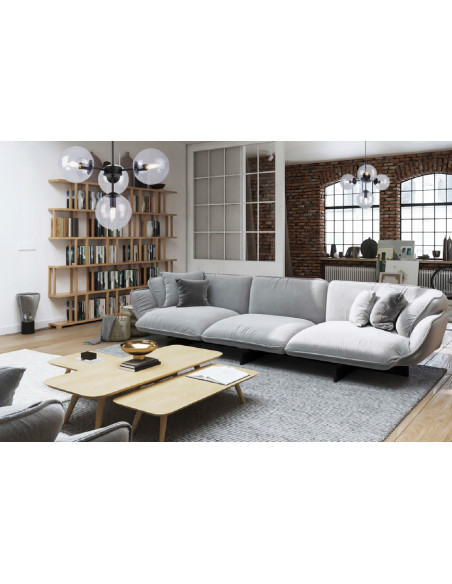 Lampa sufitowa IMPERIA 4-punktowa z regulacją, czarna metalowa konstrukcja, eleganckie oświetlenie do wnętrz.