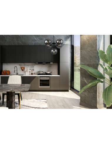 Lampa wisząca IMPERIA z 5 mlecznymi kloszami - elegancka, czarna metalowa konstrukcja do salonu i biura