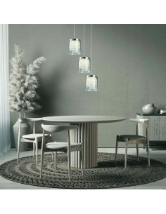 Lampa sufitowa Cantos 3 LED z kryształkami, elegancki design w srebrnym kolorze, 1440 lumenów do każdego wnętrza 2