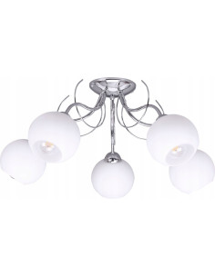 Lampa sufitowa ELIZA 5-punktowa E27 - elegancka i nowoczesna, idealna do sypialni oraz stylowych wnętrz