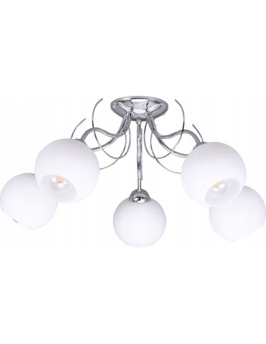 Lampa sufitowa ELIZA 5-punktowa E27 - elegancka i nowoczesna, idealna do sypialni oraz stylowych wnętrz