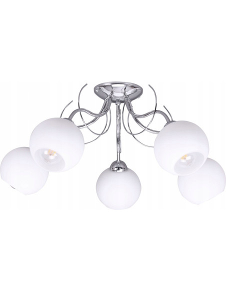 Lampa sufitowa ELIZA 5-punktowa E27 - elegancka i nowoczesna, idealna do sypialni oraz stylowych wnętrz