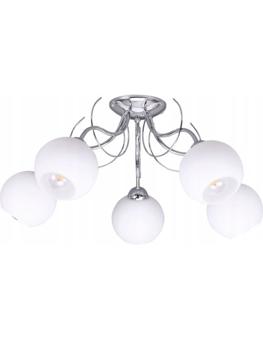 Lampa sufitowa ELIZA 5-punktowa E27 - elegancka i nowoczesna, idealna do sypialni oraz stylowych wnętrz