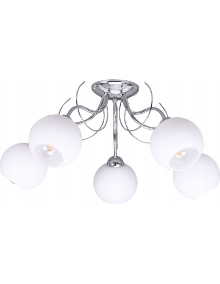 Lampa sufitowa ELIZA 5-punktowa E27 - elegancka i nowoczesna, idealna do sypialni oraz stylowych wnętrz