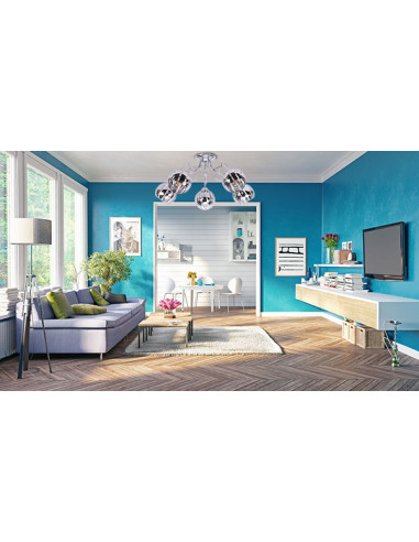 Lampa wisząca ELIZA - nowoczesny żyrandol o falistych ramionach w eleganckim srebrnym wykończeniu