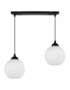 Lampa wisząca ELIZA z regulacją, nowoczesne oświetlenie w stylu minimalistycznym, stalowa w czerni i bieli, 2 E27