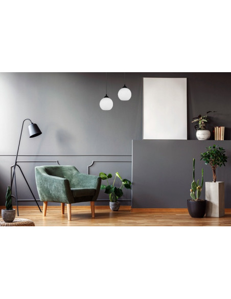 Lampa wisząca ELIZA z regulacją, nowoczesne oświetlenie w stylu minimalistycznym, stalowa w czerni i bieli, 2 E27