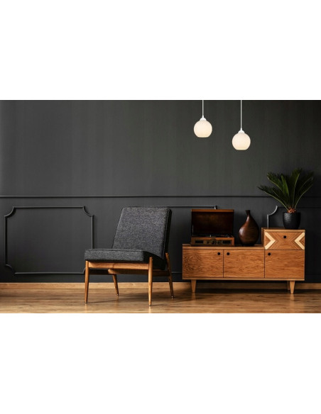 Lampa wisząca ELIZA z regulacją, nowoczesne oświetlenie w stylu minimalistycznym, stalowa w czerni i bieli, 2 E27